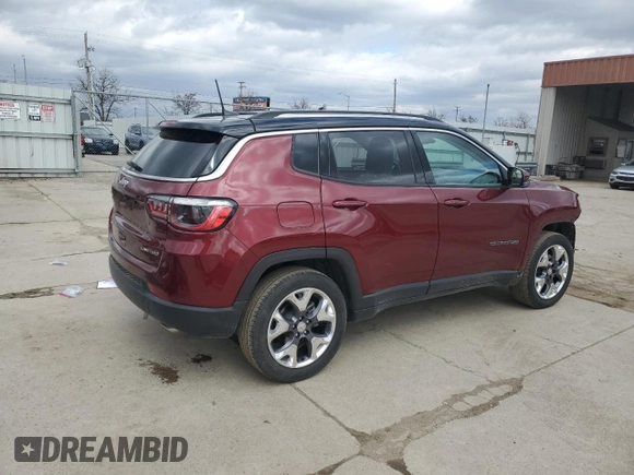 2021 Jeep Compass Limited with VIN 3C4NJDCBXMT537779, listed as a Copart auction lot 50303925 with 27,913 mi miles and Non Repairable. Bid and sale history available at DreamBid. Image 3.