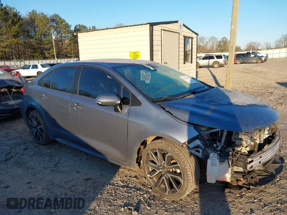 2020 Toyota Corolla XSE with VIN JTDT4RCE0LJ046133, listed as a IAAI auction lot 41306834 with 80,801 mi miles. Bid and sale history available at carsss.com. Image 1.