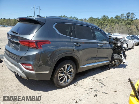 2019 Hyundai Santa Fe Limited with VIN 5NMS53AD6KH039661, listed as a Copart auction lot 49843095 with 0 mi miles and Salvage Title. Bid and sale history available at carsss.com. Image 3.