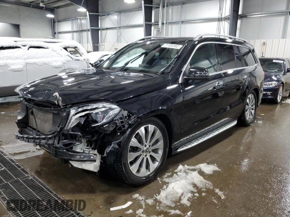 2017 Mercedes-Benz GLS with VIN 4JGDF6EE9HA989523, listed as a Copart auction lot 71134162 with 106,439 mi miles. Bid and sale history available at carsss.com. Image 1.