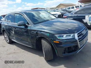 2018 Audi Q5 Premium Plus with VIN WA1BNAFY5J2020032, listed as a IAAI auction lot 40241988 with 94,994 mi miles. Bid and sale history available at carsss.com. Image 1.