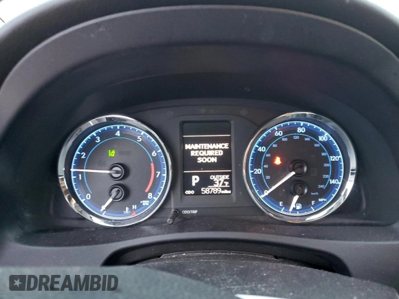 2019 Toyota Corolla L with VIN 2T1BURHE7KC173282, listed as a Copart auction lot 88806345 with 58,789 mi miles and Salvage title. Bid and sale history available at DreamBid. Image 9.