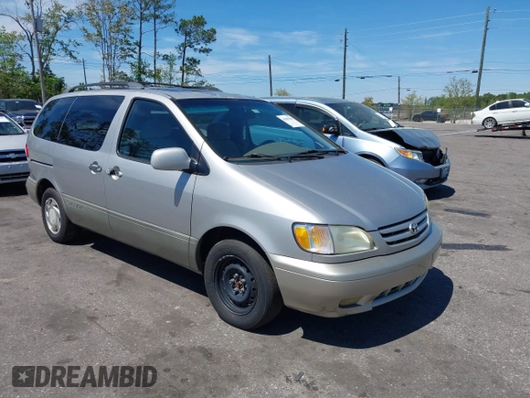 2001 Toyota Sienna LE with VIN 4T3ZF13CX1U372072, listed as a IAAI auction lot 41889291 with 228,959 mi miles. Bid and sale history available at carsss.com. Image 1.