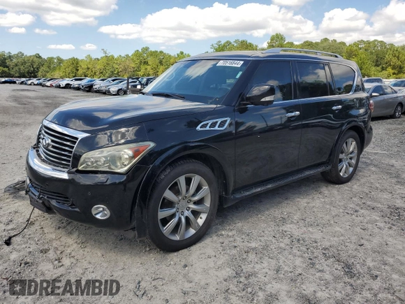 2013 Infiniti QX56 with VIN JN8AZ2NF4D9550326, listed as a Copart auction lot 70516844 with 203,847 mi miles and Salvage Title. Bid and sale history available at carsss.com. Image 1.