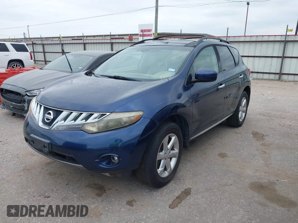 2009 Nissan Murano S with VIN JN8AZ18UX9W004840, listed as a IAAI auction lot 42040378 with 150,667 mi miles. Bid and sale history available at carsss.com. Image 2.