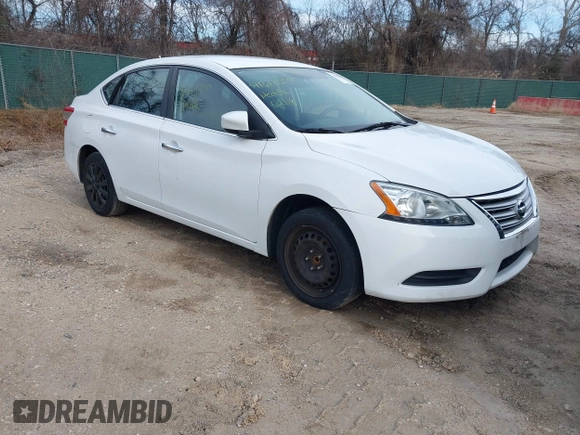 2015 Nissan Sentra SV with VIN 3N1AB7APXFY248230, listed as a IAAI auction lot 41613507 with 168,744 mi miles and . Bid and sale history available at DreamBid. Image 1.