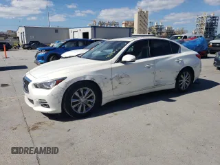 2015 Infiniti Q50 with VIN JN1BV7AR4FM420090, listed as a Copart auction lot 48892215 with 110,754 mi miles and Salvage Title. Bid and sale history available at carsss.com. Image 1.