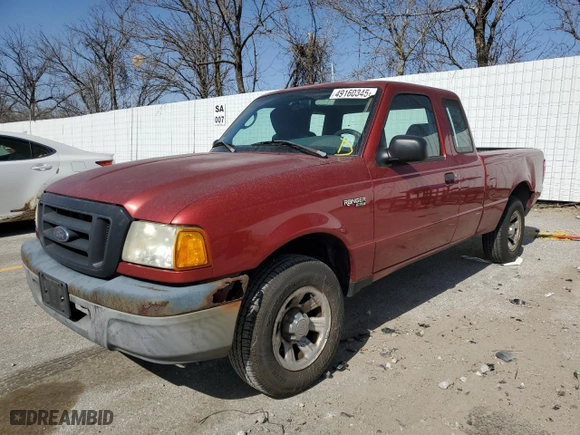 2004 Ford Ranger XL with VIN 1FTYR14U34PB00618, listed as a Copart auction lot 49160345 with 167,582 mi miles and Salvage Title. Bid and sale history available at carsss.com. Image 1.