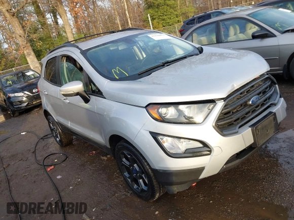 2018 Ford EcoSport SES with VIN MAJ6P1CL1JC189183, listed as a IAAI auction lot 41120875 with 95,741 mi miles and . Bid and sale history available at DreamBid. Image 1.