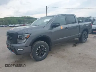 2023 Nissan Titan SV with VIN 1N6AA1ED7PN106443, listed as a IAAI auction lot 42166641 with 25,814 mi miles and . Bid and sale history available at DreamBid. Image 2.
