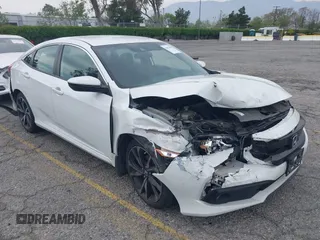 2019 Honda Civic Sedan Sport with VIN 2HGFC2F85KH535321, listed as a IAAI auction lot 42034907 with 67,660 mi miles. Bid and sale history available at carsss.com. Image 1.
