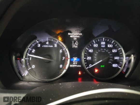2020 Acura MDX w/Technology Pkg with VIN 5J8YD4H58LL020290, listed as a Copart auction lot 89012015 with 43,899 mi miles and Salvage Title. Bid and sale history available at carsss.com. Image 9.