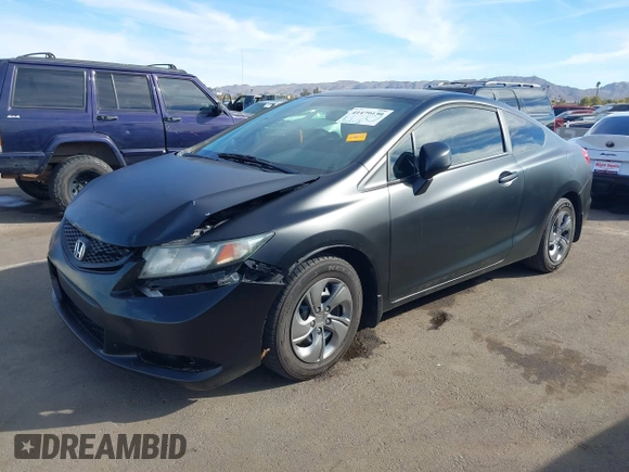 2013 Honda Civic Cpe LX with VIN 2HGFG3B56DH507116, listed as a IAAI auction lot 41479130 with 98,846 mi miles. Bid and sale history available at carsss.com. Image 2.