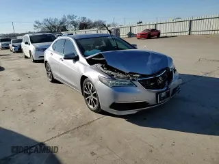 2015 Acura TLX V6 with VIN 19UUB2F39FA021135, listed as a Copart auction lot 47417085 with 104,997 mi miles and Salvage Title. Bid and sale history available at carsss.com. Image 10.