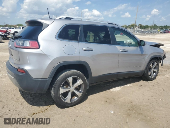 2020 Jeep Cherokee Limited with VIN 1C4PJLDB9LD581732, listed as a Copart auction lot 50204565 with 41,561 mi miles and Non repairable. Bid and sale history available at DreamBid. Image 3.