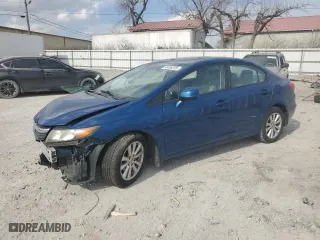 2012 Honda Civic Sdn EX-L with VIN 19XFB2F95CE033285, listed as a Copart auction lot 49304335 with 0 mi miles and Salvage Title. Bid and sale history available at carsss.com. Image 1.