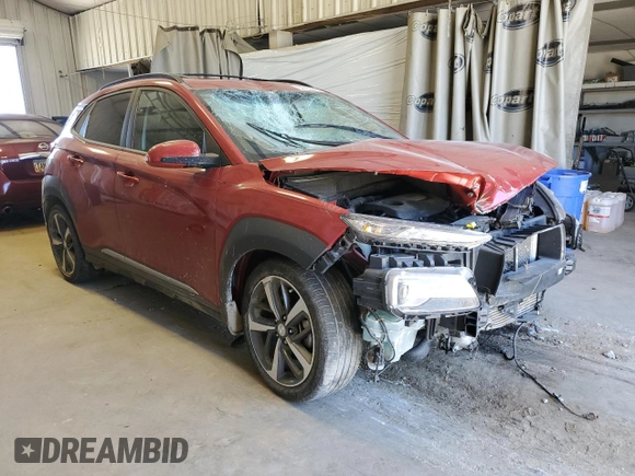 2020 Hyundai Kona Ultimate with VIN KM8K53A5XLU465531, listed as a Copart auction lot 64053502 with 57,291 mi miles. Bid and sale history available at carsss.com. Image 1.