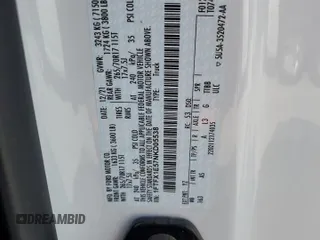 2022 Ford F-150 XL with VIN 1FTFX1E57NKD05538, listed as a Copart auction lot 58801425 with 53,392 mi miles and Salvage title. Bid and sale history available at DreamBid. Image 12.