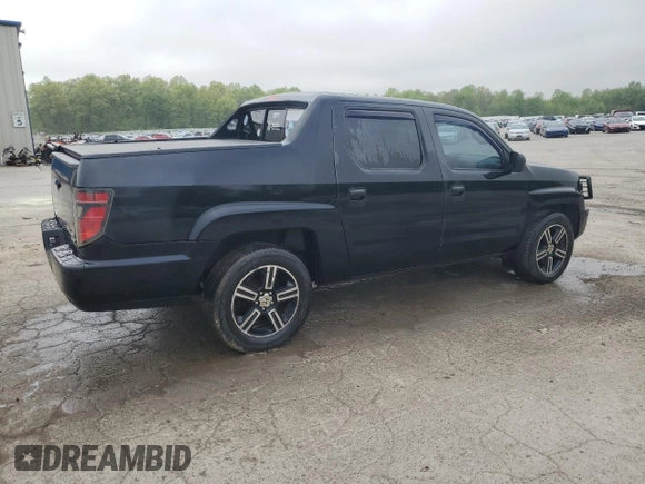 2013 Honda Ridgeline Sport with VIN 5FPYK1F72DB016478, listed as a Copart auction lot 55953095 with 163,435 mi miles and Salvage title. Bid and sale history available at DreamBid. Image 3.