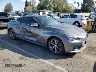 2018 Infiniti Q60 Luxe with VIN JN1CV7EK6JM200329, listed as a Copart auction lot 46535955 with 54,059 mi miles and Salvage Title. Bid and sale history available at carsss.com. Image 4.