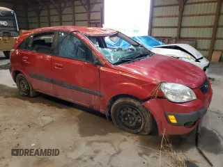 2009 Kia Rio LX with VIN KNADE243696572877, listed as a Copart auction lot 66075394 with 0 mi miles and Non Repairable. Bid and sale history available at carsss.com. Image 4.
