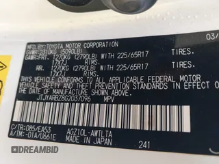 2016 Lexus NX 200t with VIN JTJYARBZ8G2037096, listed as a IAAI auction lot 42373398 with 241,515 mi miles and . Bid and sale history available at DreamBid. Image 9.