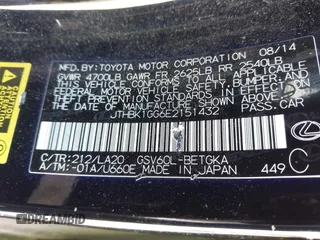 2014 Lexus ES 330 z VIN JTHBK1GG6E2151432, wystawiony jako IAAI lot #42327631 z przebiegiem 179 535 mil mil oraz . Historia ofert i sprzedaży dostępna na DreamBid. Obrazek 9.