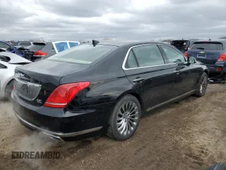 2017 Genesis G90 3.3T Premium with VIN KMHG34JA5HU025755, listed as a Copart auction lot 43403965 with 14,731 mi miles and Salvage Title. Bid and sale history available at carsss.com. Image 3.