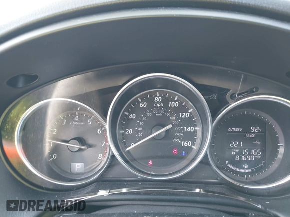 2015 Mazda CX-5 Touring with VIN JM3KE4CY9F0506879, listed as a IAAI auction lot 42209768 with 87,690 mi miles and . Bid and sale history available at DreamBid. Image 7.