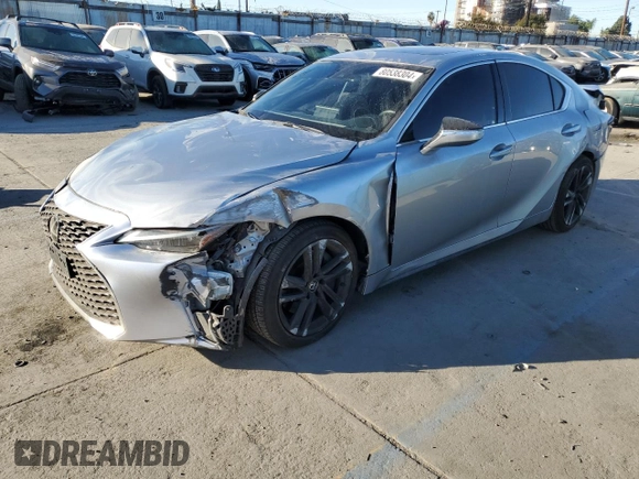 2023 Lexus IS with VIN JTHCA1D22P5125427, listed as a Copart auction lot 80538304 with 16,182 mi miles and Salvage Title. Bid and sale history available at carsss.com. Image 1.