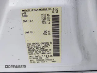 2014 Nissan Altima SL with VIN 1N4AL3AP1EC151336, listed as a IAAI auction lot 41465174 with 176,136 mi miles and . Bid and sale history available at DreamBid. Image 9.