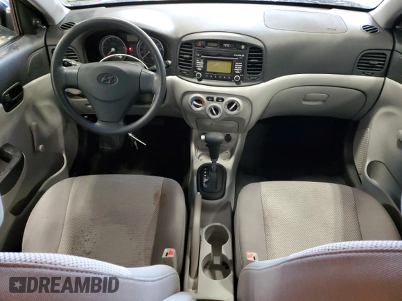 2008 Hyundai Accent GLS with VIN KMHCN46C78U279499, listed as a Copart auction lot 48026805 with 152,986 mi miles and Salvage Title. Bid and sale history available at carsss.com. Image 8.