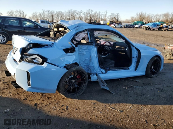 2024 BMW M2 with VIN 3MF13DM08R8D95395, listed as a Copart auction lot 85391664 with 0 mi miles and Salvage Title. Bid and sale history available at carsss.com. Image 3.