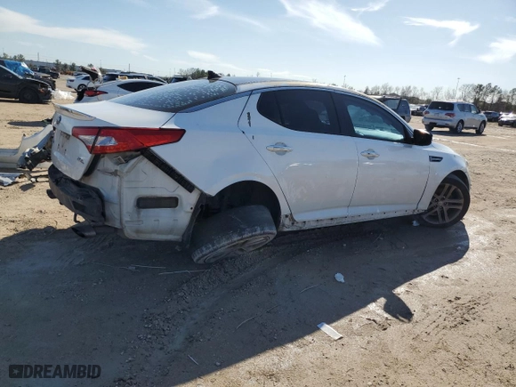 2013 Kia Optima SX w/Limited Pkg with VIN 5XXGR4A63DG159176, listed as a Copart auction lot 46839775 with 163,483 mi miles and Salvage Title. Bid and sale history available at carsss.com. Image 3.