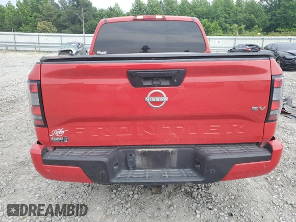 2023 Nissan Frontier SV with VIN 1N6ED1EJ1PN637734, listed as a Copart auction lot 57249355 with Not provided miles and Salvage title. Bid and sale history available at DreamBid. Image 6.