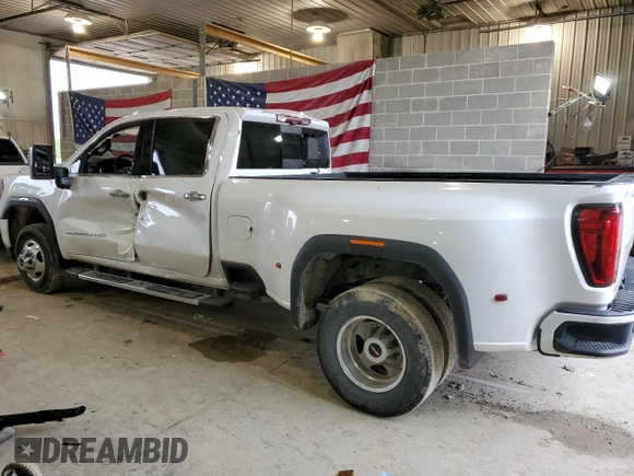 2020 GMC Sierra 3500HD Denali z VIN 1GT49WEY5LF265507, wystawiony jako Copart lot #53607974 z przebiegiem 62 955 mil mil oraz Szkody całkowita. Historia ofert i sprzedaży dostępna na DreamBid. Obrazek 2.