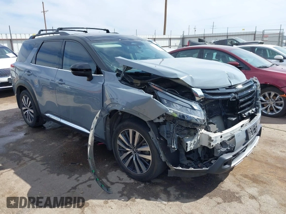 2022 Nissan Pathfinder Platinum with VIN 5N1DR3DH7NC216826, listed as a IAAI auction lot 41888575 with 71,663 mi miles and . Bid and sale history available at DreamBid. Image 1.
