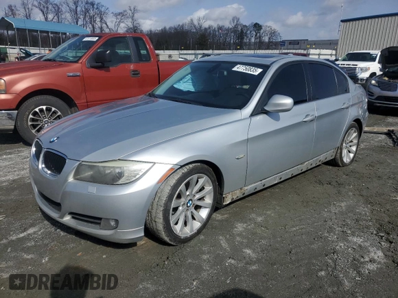 2009 BMW 3 Series 328i with VIN WBAPH77549NM45033, listed as a Copart auction lot 47750835 with 195,780 mi miles and Salvage Title. Bid and sale history available at carsss.com. Image 1.