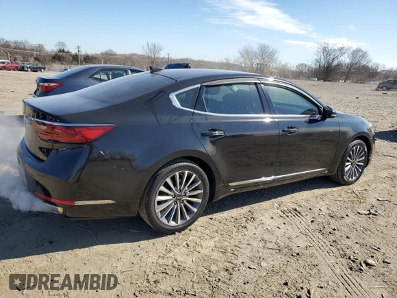 2017 Kia Cadenza Premium with VIN KNALB4J17H5046720, listed as a Copart auction lot 48330645 with 77,930 mi miles and Salvage Title. Bid and sale history available at carsss.com. Image 3.