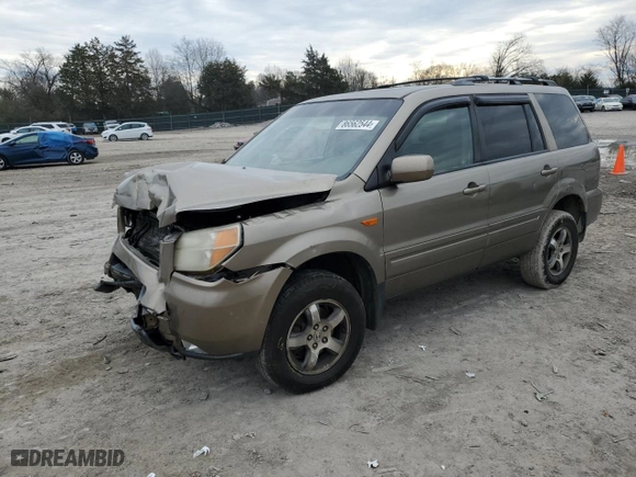 2008 Honda Pilot EX-L with VIN 5FNYF18768B052870, listed as a Copart auction lot 86562544 with 210,243 mi miles and Clean Title. Bid and sale history available at carsss.com. Image 1.