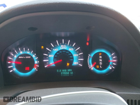 2010 Ford Fusion SEL with VIN 3FAHP0JA5AR390168, listed as a Copart auction lot 81554674 with 210,266 mi miles and Salvage Title. Bid and sale history available at DreamBid. Image 9.