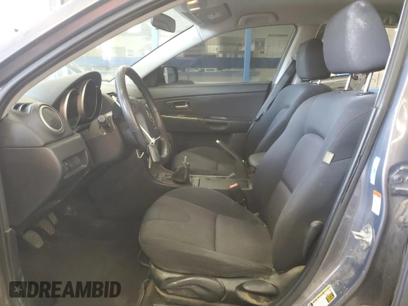 2008 Mazda 3 S Touring with VIN JM1BK343081865078, listed as a Copart auction lot 52068525 with 109,006 mi miles and Salvage Title. Bid and sale history available at DreamBid. Image 7.
