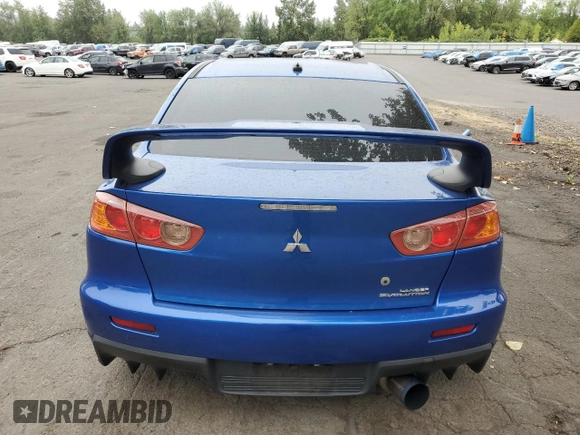 2008 Mitsubishi Lancer Evolution GSR with VIN JA3AW86VX8U044188, listed as a Copart auction lot 70872314 with 0 mi miles and Salvage Title. Bid and sale history available at carsss.com. Image 6.