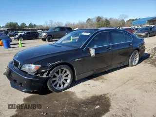 2006 BMW 7 Series 760Li with VIN WBAHN03586DD98474, listed as a Copart auction lot 42376385 with 94,362 mi miles and Salvage title. Bid and sale history available at DreamBid. Image 1.