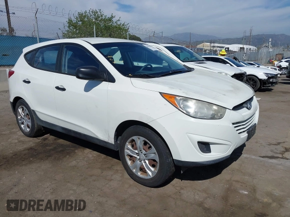 2010 Hyundai Tucson GLS with VIN KM8JT3AC7AU020547, listed as a IAAI auction lot 42014150 with 106,559 mi miles and . Bid and sale history available at DreamBid. Image 1.