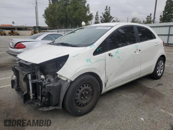 2013 Kia Rio LX with VIN KNADM5A36D6296654, listed as a Copart auction lot 55194435 with 100,895 mi miles and Salvage Title. Bid and sale history available at DreamBid. Image 1.