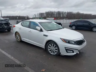 2015 Kia Optima EX with VIN 5XXGN4A7XFG429821, listed as a IAAI auction lot 41707204 with 134,383 mi miles. Bid and sale history available at carsss.com. Image 1.