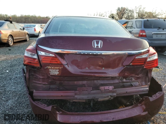2017 Honda Accord LX with VIN 1HGCR2F30HA232458, listed as a Copart auction lot 50519515 with 126,589 mi miles and Salvage Title. Bid and sale history available at carsss.com. Image 6.