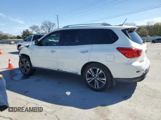 2017 Nissan Pathfinder Platinum with VIN 5N1DR2MN6HC619281, listed as a Copart auction lot 50221005 with 141,719 mi miles and Salvage title. Bid and sale history available at DreamBid. Image 2.