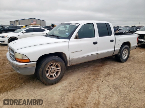 2001 Dodge Dakota Sport z VIN 1B7GL2AN51S118157, wystawiony jako Copart lot #58797325 z przebiegiem 147 765 mil mil oraz Szkoda całkowita • Salvage title. Historia ofert i sprzedaży dostępna na DreamBid. Obrazek 1.